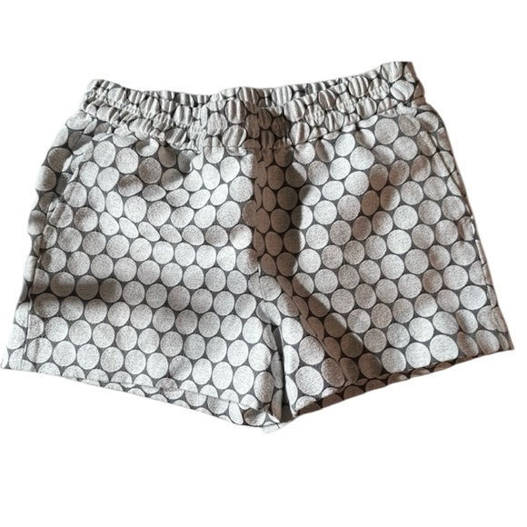 J. Crew Gray White Polka Dot Patterned casual vacation Shorts pockets Size 6 - Picture 1 of 8